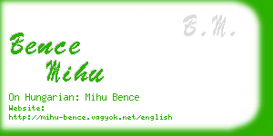 bence mihu business card